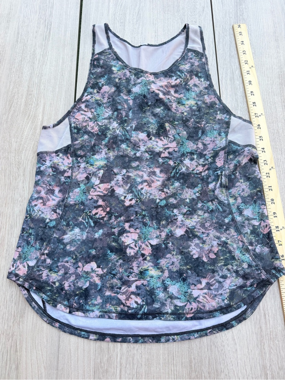 lululemon athletica Floral Performance Tank in Pink & Teal Accents